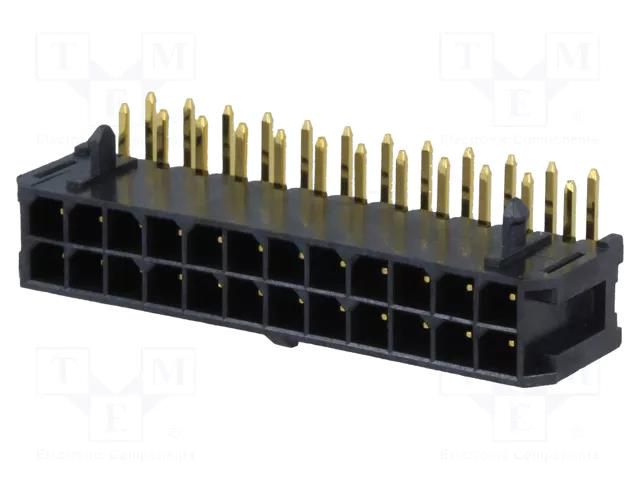 Connector: wire-board; socket; male; PIN: 24; Minitek® Pwr 3.0 AMPHENOL COMMUNICATIONS SOLUTIONS 10127720-242LF