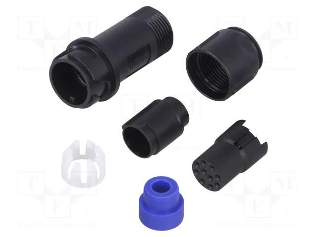 Connector: circular; plug; female; PIN: 10; w/o contacts; UL94V-0 BULGIN PXP4011/10S/5560