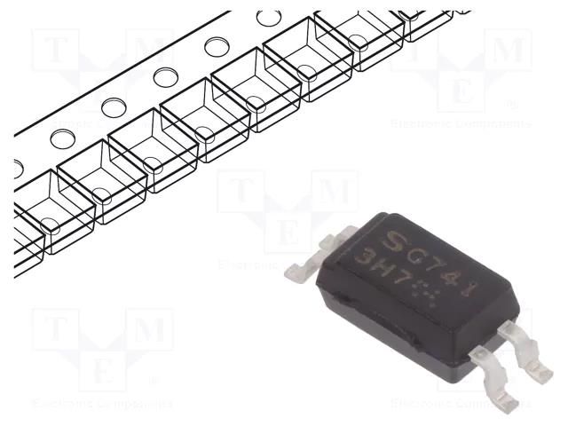 Optocoupler; SMD; Ch: 1; OUT: transistor; Uinsul: 2.5kV; Uce: 80V SHARP PC3H7J00001H