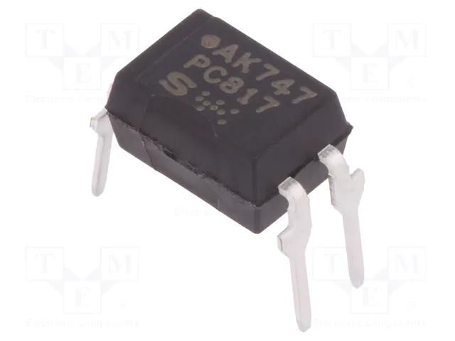 Optocoupler; THT; Ch: 1; OUT: transistor; Uinsul: 5kV; Uce: 80V; DIP4 SHARP PC817X1NSZ1B