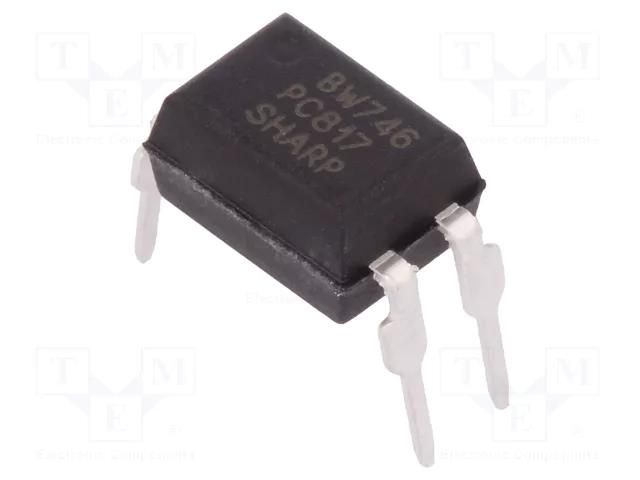 Optocoupler; THT; Ch: 1; OUT: transistor; Uinsul: 5kV; Uce: 80V; DIP4 SHARP PC817X2CSZ9F