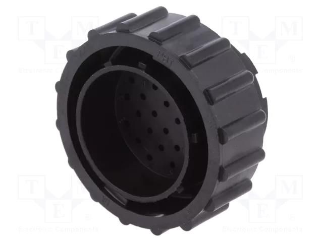 Connector: circular; plug; male; PIN: 28; w/o contacts; for cable TE Connectivity 206039-1