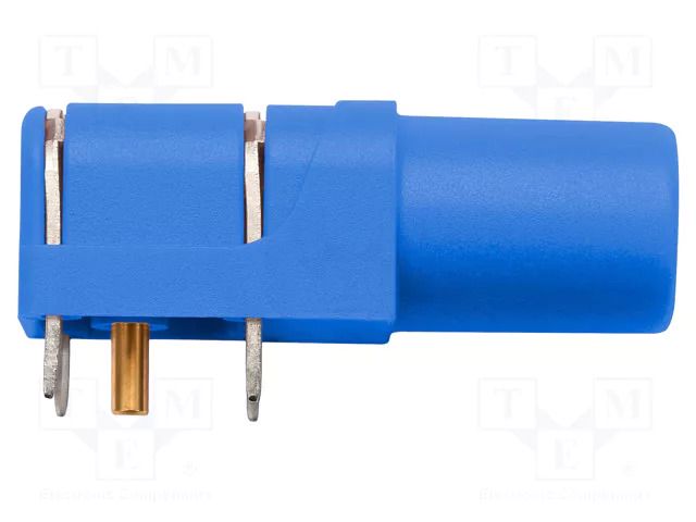 Connector: 4mm banana; socket; 24A; 1kV; blue; gold-plated; PCB SCHÜTZINGER SWEB8094AU-BL