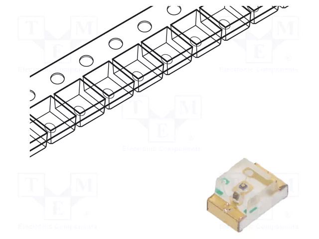 LED; orange; SMD; 1608; 120÷250mcd; 2.1÷2.5VDC; 1.6x0.8mm; 120° KINGBRIGHT ELECTRONIC KP-1608SECK