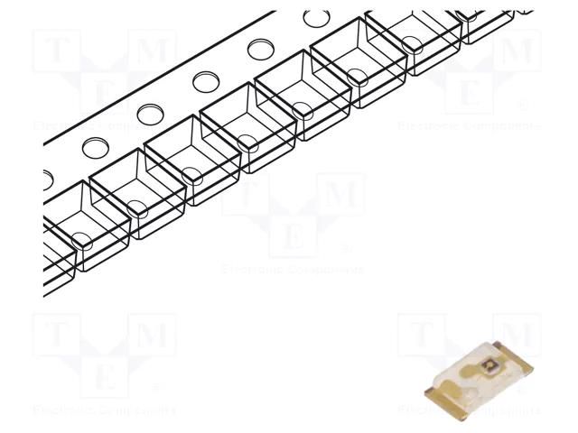 LED; yellow; SMD; 0603; 55÷120mcd; 2.05÷2.5VDC; 1.6x0.8x0.25mm KINGBRIGHT ELECTRONIC KPG-1608SYKC-T
