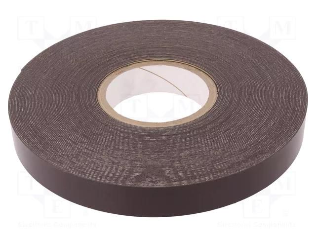 Tape: magnetic; W: 25mm; L: 30m; Thk: 0.84mm; acrylic; brown; -40÷71°C 3M 3M-1316-25-30