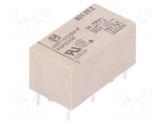 Relay: electromagnetic; SPST-NO + SPST-NC; Ucoil: 12VDC; DSP; 480Ω PANASONIC DSP1-DC12V-F