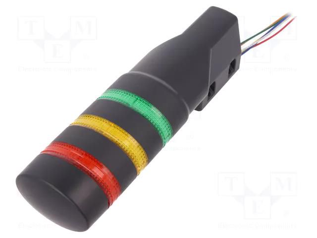 Signalling column; red/yellow/green; LED; 24VDC; 24VAC; IP65; LD6A IDEC LD6A-3WQB-RYG