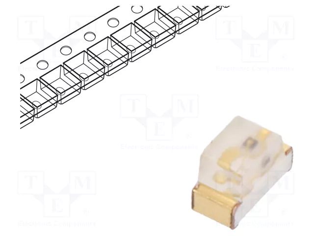 LED; orange; SMD; 0603; 180÷300mcd; 2÷2.5VDC; 1.6x0.8x1.1mm; 120° KINGBRIGHT ELECTRONIC KP-1608SEC