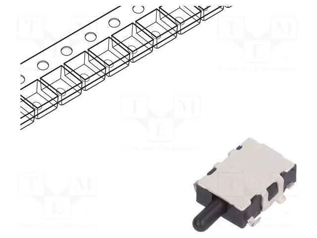 Switch: detecting; Pos: 2; SPST-NO; 0.1A/12VDC; Leads: for PCB; SDS C&K SDS001R