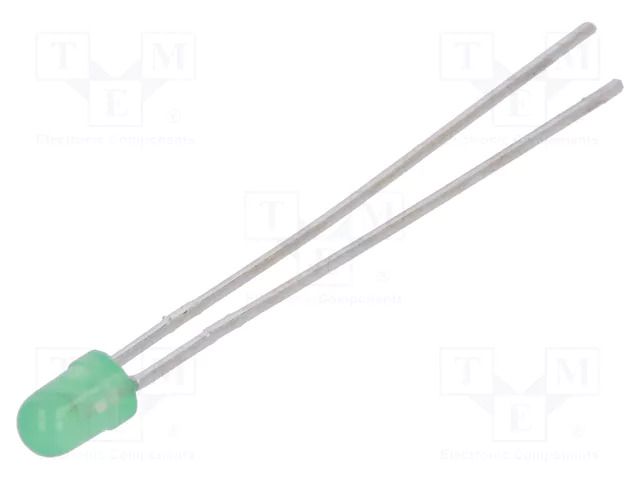 LED; green; 3mm; 8÷20mcd; 60°; Front: convex; 12÷14VDC; Pitch: 2.54mm KINGBRIGHT ELECTRONIC L-934GD-12V