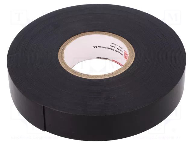 Tape: electrical insulating; W: 19mm; L: 9.1m; Thk: 0.8mm; black PLYMOUTH PLH-L969-19-9