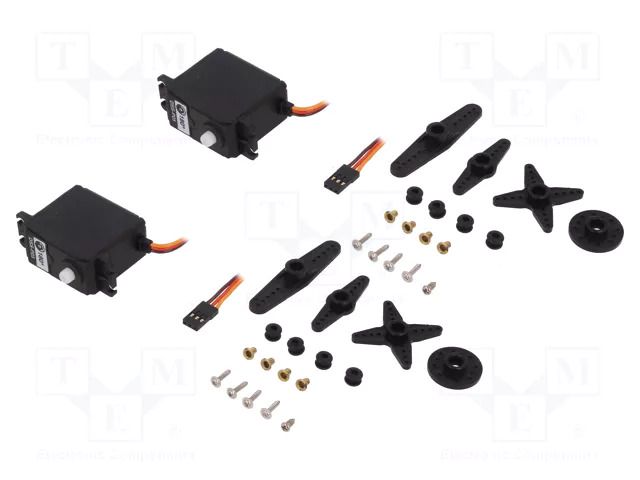 Accessories: bracket; 4.8÷6VDC; black; Holder: pan-tilt; 60rpm DFROBOT DF-FIT0045