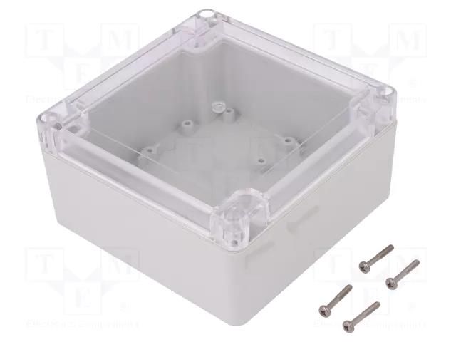 Enclosure: multipurpose; X: 120mm; Y: 120mm; Z: 60mm; ZP; light grey KRADEX ZP12012060JPH-PC