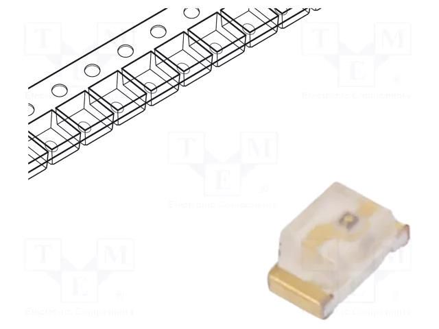 LED; SMD; 0603; green; 20÷60mcd; 1.6x0.8x0.75mm; 120°; 20mA; 75mW KINGBRIGHT ELECTRONIC KPT-1608MGC