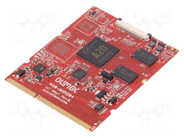 SOM; integrated compute module; Cortex A7; SO DIMM; 1GBRAM; DDR3 OLIMEX A20-SOM204-1G