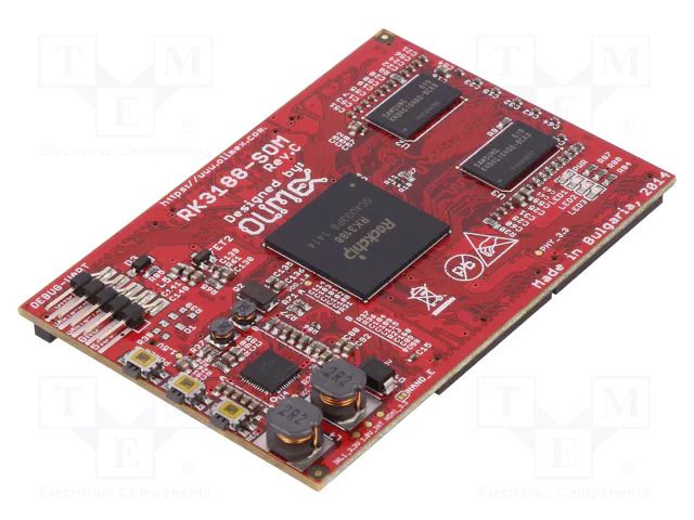 SOM; integrated compute module; Cortex A9; microSD,SO DIMM; DDR3 OLIMEX RK3188-SOM
