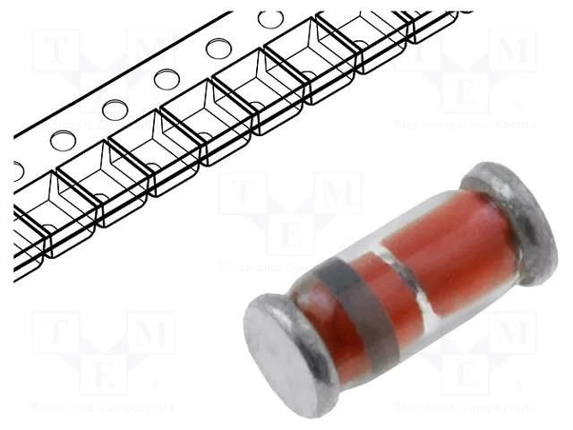 Diode: Zener; 0.5W; 3V; SMD; reel,tape; MiniMELF,SOD80; 4uA LUGUANG ELECTRONIC BZV55C3V0-LGE