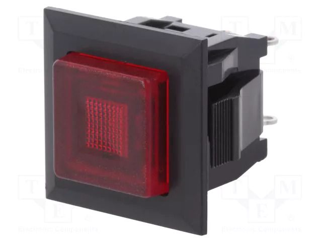 Switch: push-button; Pos: 2; SPST-NO; 1A/125VAC; OFF-ON; red; 1kV MIYAMA DS-664K-S-L-S-K-TR