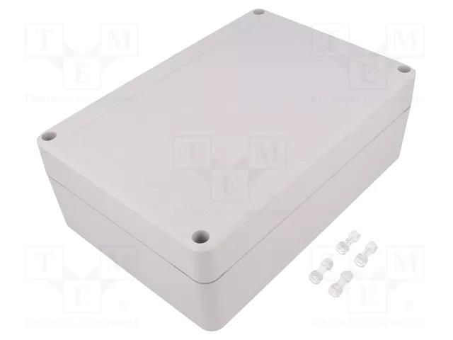 Enclosure: multipurpose; X: 193mm; Y: 278mm; Z: 98mm; ABS; light grey MASZCZYK LA-1
