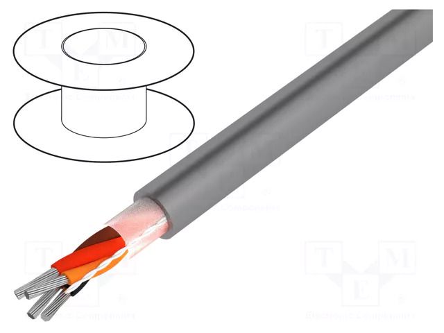 Wire; Pro-Tekt; 4x24AWG; unshielded; 300V; 50m; Cu; stranded; 164ft ALPHA WIRE B953041-GE321