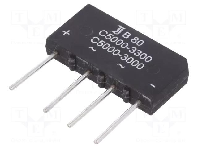 Bridge rectifier: single-phase; Urmax: 160V; If: 5A; Ifsm: 150A DIOTEC SEMICONDUCTOR B80C5000A-DIO