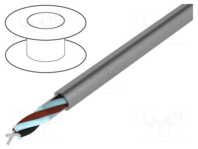 Wire; Pro-Tekt; 2x28AWG; unshielded; 300V; 50m; Cu; stranded; 164ft ALPHA WIRE B951021-GE321