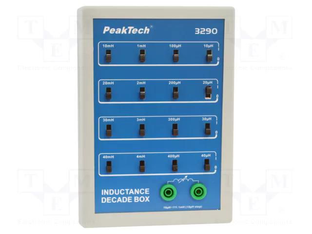 Decade box: inductance; 10u÷111,1mH; Number of ranges: 4 PEAKTECH PKT-P3290