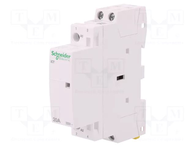 Contactor: 2-pole installation; 20A; 230÷240VAC; NO x2; IP20; ICT SCHNEIDER ELECTRIC A9C22722