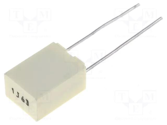 Capacitor: polyester; 1uF; 40VAC; 63VDC; 5mm; ±5%; 6x11x7.2mm; R82 KEMET MC5-1U-5%