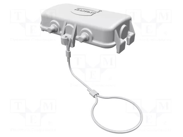 Protection cover; size 10B; Han; for double latch; metal; 57x27mm HARTING 09300105427