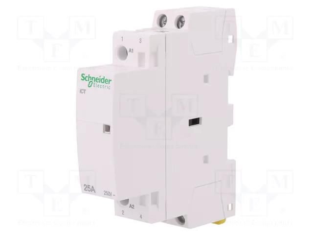 Contactor: 2-pole installation; 25A; 127VAC; NC x2; IP20; ICT; 500V SCHNEIDER ELECTRIC A9C20436