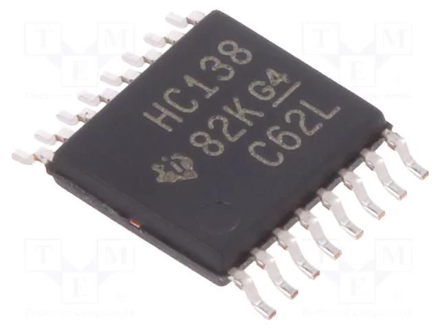 IC: digital; 3 to 8 line,decoder,demultiplexer; SMD; TSSOP16 TEXAS INSTRUMENTS SN74HC138PW