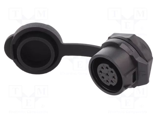 Connector: circular; socket; size 16; 02; female; PIN: 9; 400V; 5A LUTRONIC 0271-09