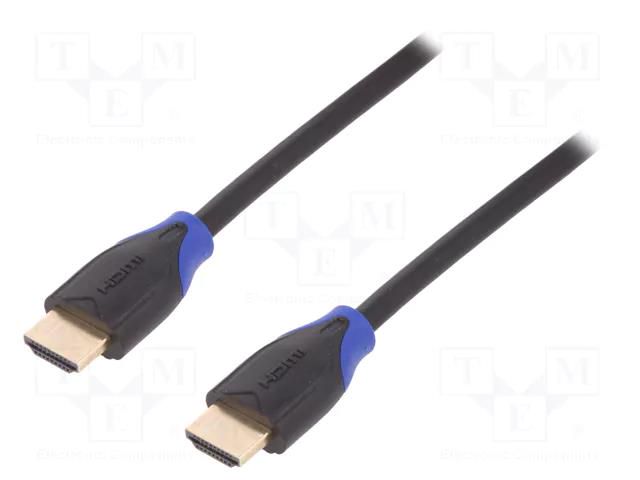 Cable; HDMI plug,both sides; 3m; black; HDMI 2.0 LOGILINK CH0063