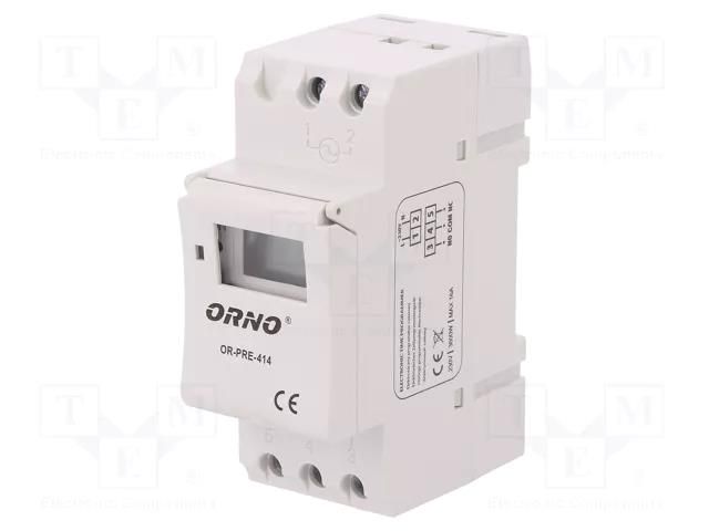 Programmable time switch; Range: 1min÷7days; 230VAC; IP20 ORNO OR-PRE-414