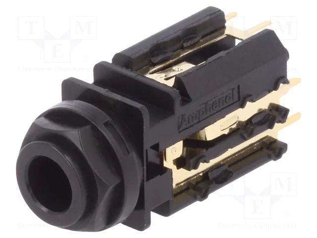 Connector: Jack 6,3mm; socket; female; stereo; ways: 3; straight AMPHENOL ACJS-PVB-5
