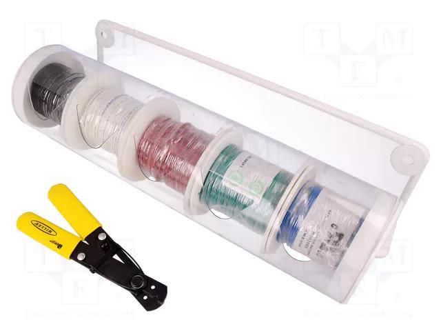Wire; HookUp Wire; stranded; Cu; 24AWG; Insulation: PVC; 300V; 30.5m ALPHA WIRE HUKIT40-NC032