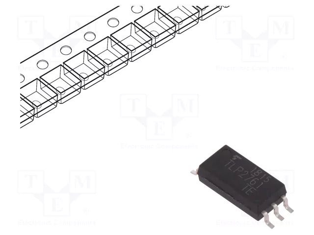 Optocoupler; SMD; Ch: 1; OUT: totem pole; 5kV; 15Mbps; SO6L; 25kV/μs TOSHIBA TLP2761-TP.E-T