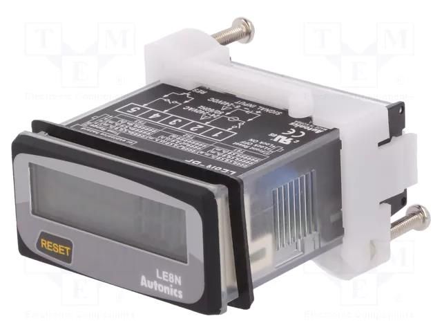 Counter: electronical; working time; LCD; Range: 0÷999999,9h; LE8N AUTONICS LE8N-BF