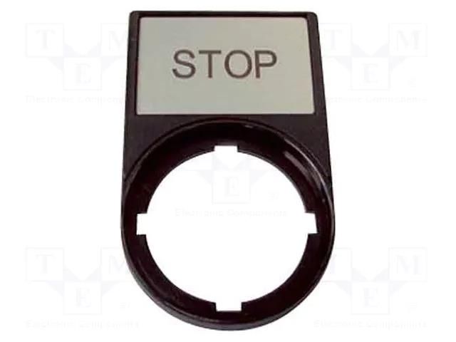 Bezel with description label; RMQ-Titan; 30x50mm EATON ELECTRIC M22S-ST-GB0