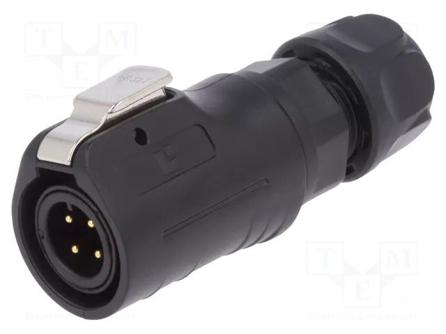 Connector: circular; plug; size 12; 02; male; PIN: 4; 125V; Quicklock LUTRONIC 0250-04