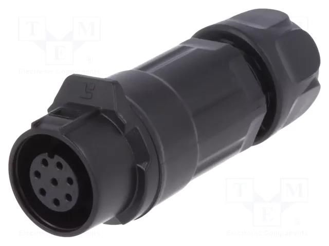 Connector: circular; plug; size 12; 02; female; PIN: 8; 125V; 3A; IP67 LUTRONIC 0260-08