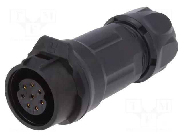 Connector: circular; plug; size 16; 02; female; PIN: 8; 400V; 5A; IP67 LUTRONIC 0261-08