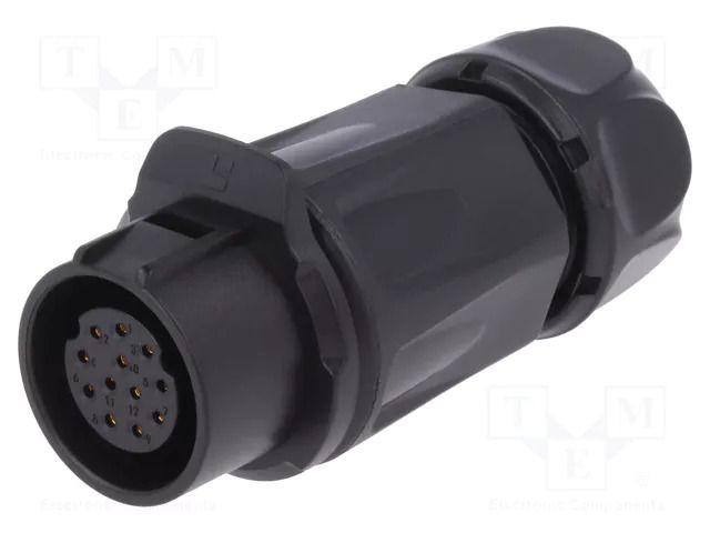 Connector: circular; plug; size 20; 02; female; PIN: 12; 500V; 5A LUTRONIC 0262-12