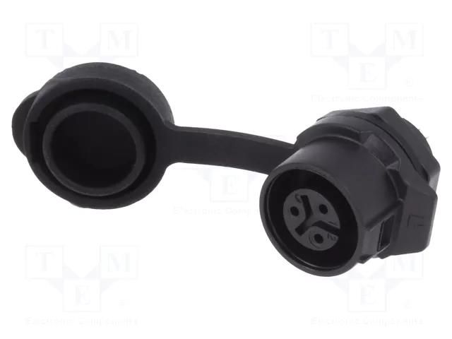 Connector: circular; socket; size 12; 02; female; PIN: 3; 125V; 5A LUTRONIC 0270-03