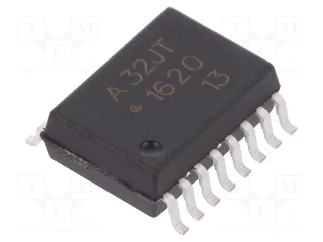 Optocoupler; SMD; Ch: 1; OUT: gate; 5kV; SO16; 50kV/μs BROADCOM (AVAGO) ACPL-32JT-000E