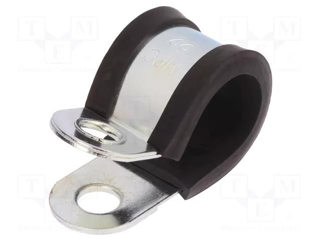 Fixing clamp; ØBundle : 22mm; W: 25mm; steel; Cover material: EPDM MPC INDUSTRIES MPC-LKD12225