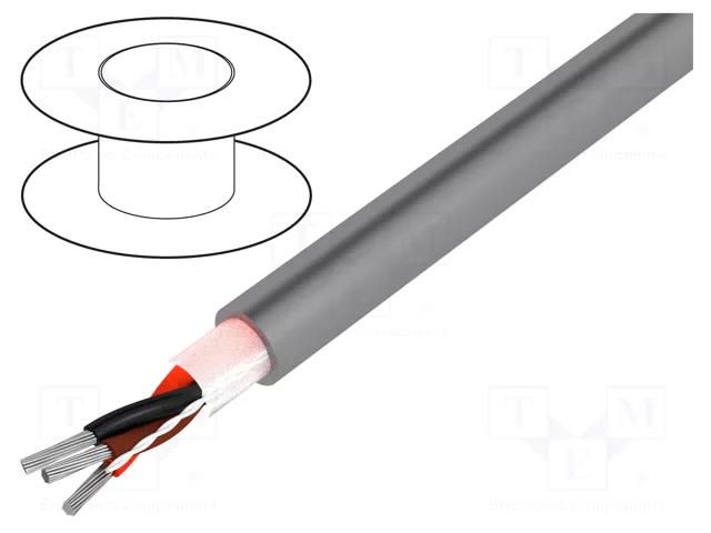 Wire; Pro-Tekt; 3x24AWG; unshielded; 300V; 50m; Cu; stranded; 164ft ALPHA WIRE B953031-GE321