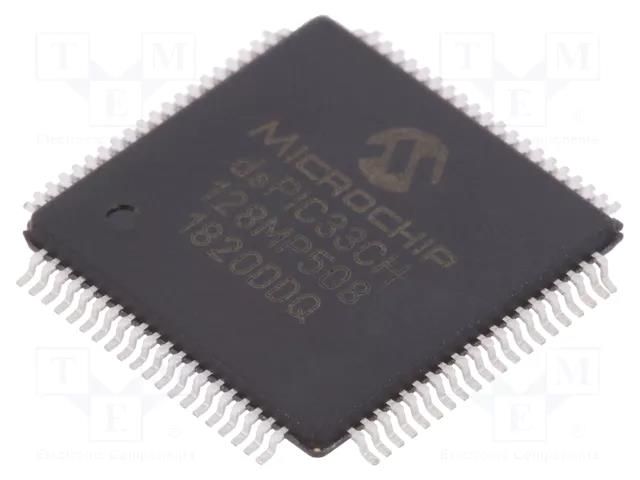 IC: dsPIC microcontroller; 128kB; 20kBSRAM; TQFP80; 3÷3.6VDC MICROCHIP TECHNOLOGY 33CH128MP508-I/PT